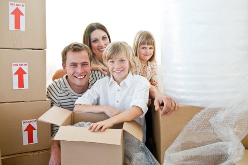 Careful loading of household furniture and boxes
